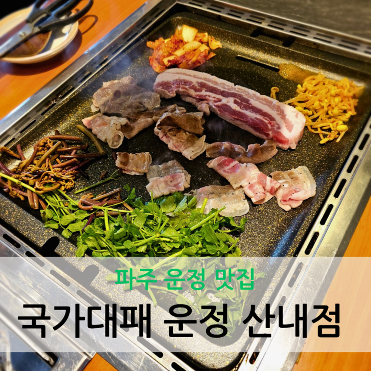  파주 운정 맛집 가성비 좋은 고깃집 국가대패 운정산내점