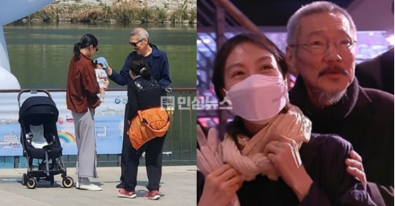[Hot issue]<b>홍상수</b>·<b>김민희</b>, 100일도 안 된 <b>아들</b>과 <b>산책</b>?... 