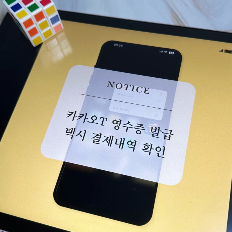 카카오T 영수증 발급 : 택시 결제내역 확인