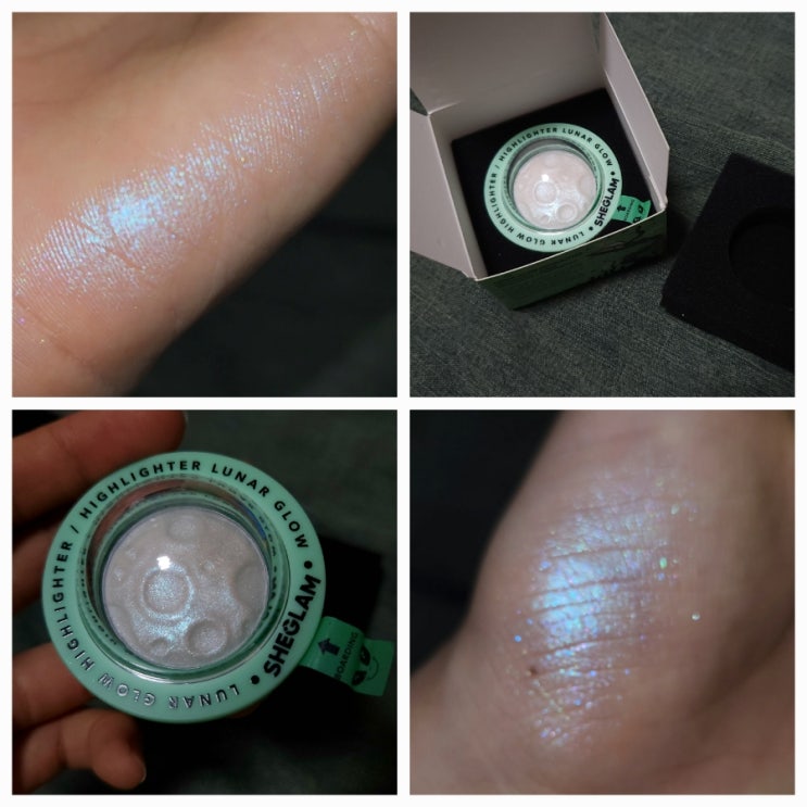  쉬글램 루나글로우 neutronstar ufo 블루빔 하이라이터 발색리뷰