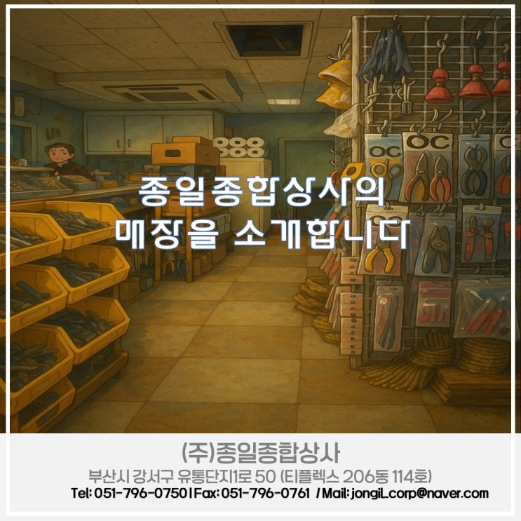  부산최고의 건축자재점빵 '종일종합상사'