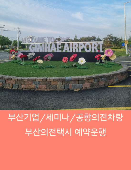  부산기업행사/세미나/김해공항의전차량 부산의전택시대절 예약운행