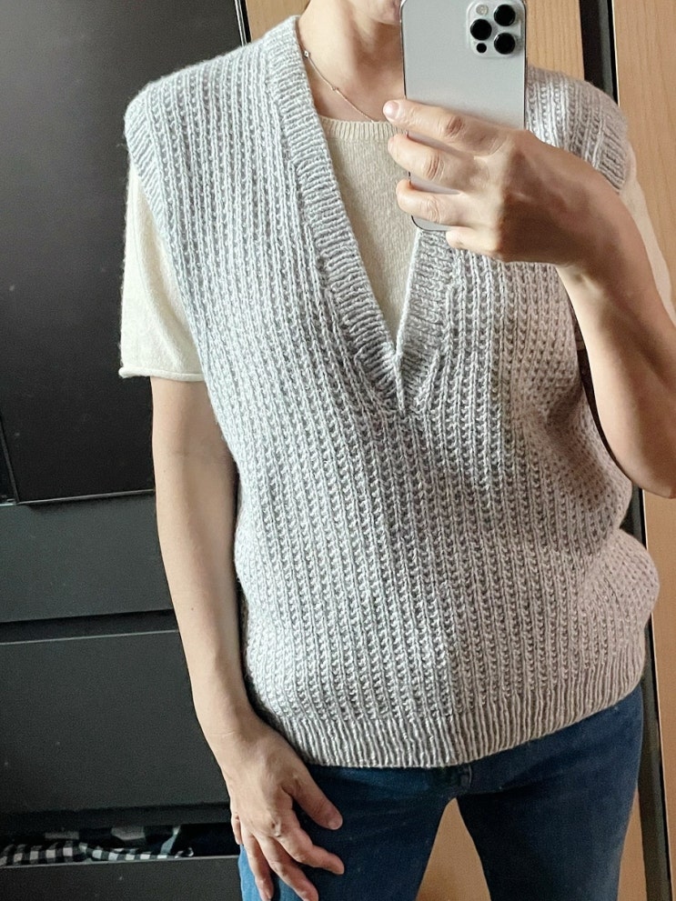  [대바늘 도안]쁘띠니트의 프라이데이 슬립오버 Vneck(Friday Slipover Vneck)