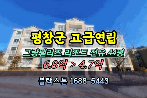  대관령리조트 고급연립 경매 평창그랑펠리즈 64평 [2024타경762]