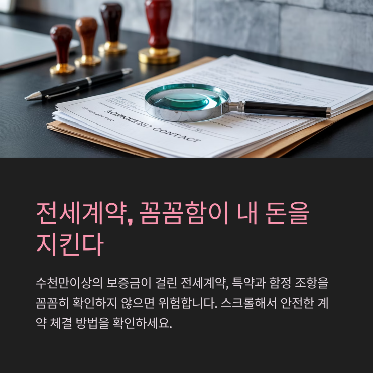  전세계약할 때 주의사항 및 조심해야 할 조항 TOP 5