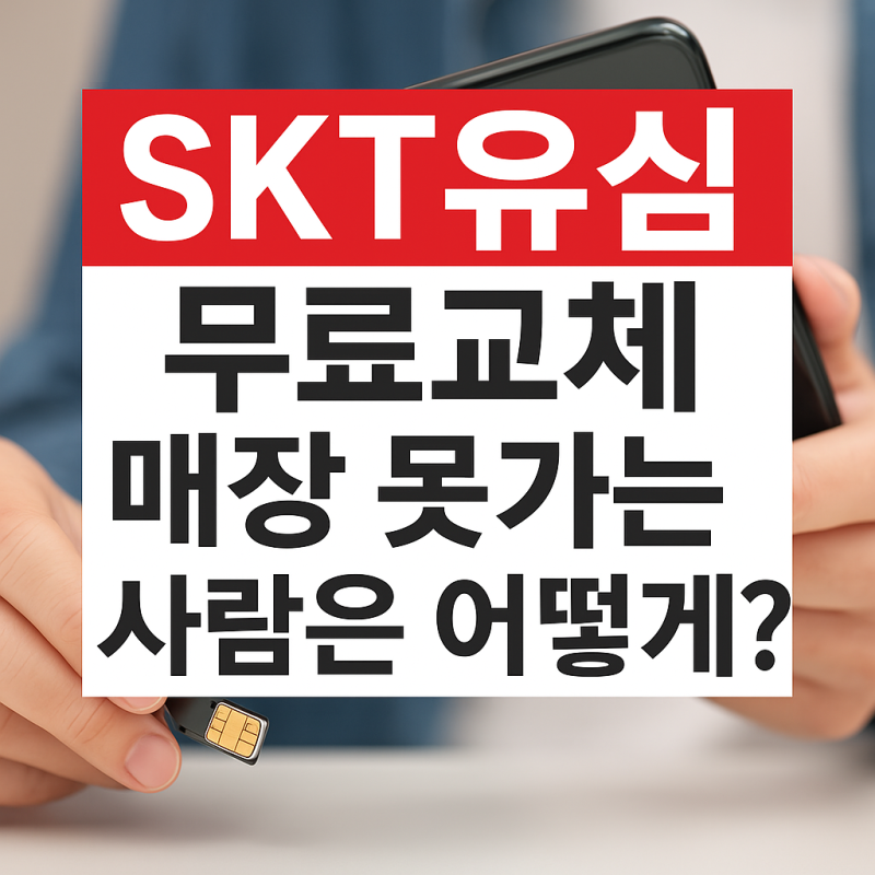SKT 유심 무료교체 매장 못 가는 사람은 어떻게?