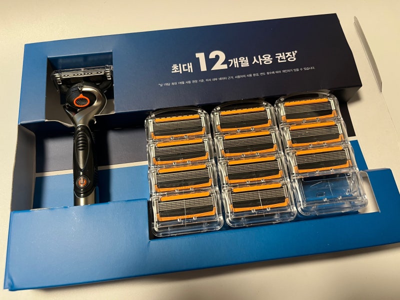 남자 가성비 면도기 추천 질레트 프로글라이드 파워 면도기 핸들 + 면도날 12p 후기