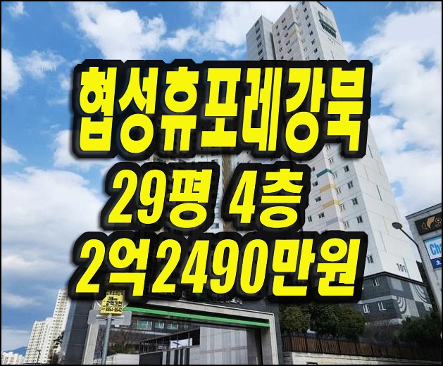  대구북구아파트경매 태전동 협성휴포레강북 29평형 매매