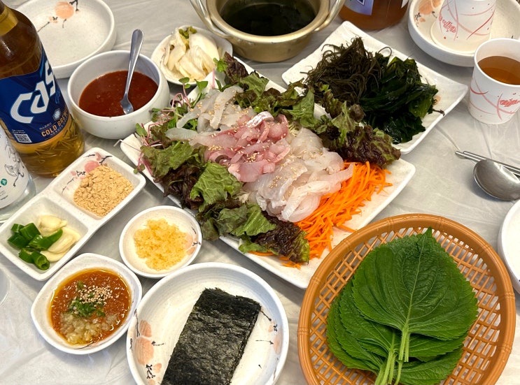  대전 관평동 횟집 꺼꾸잽이초장집 싱싱한 막회 가성비 굿 !