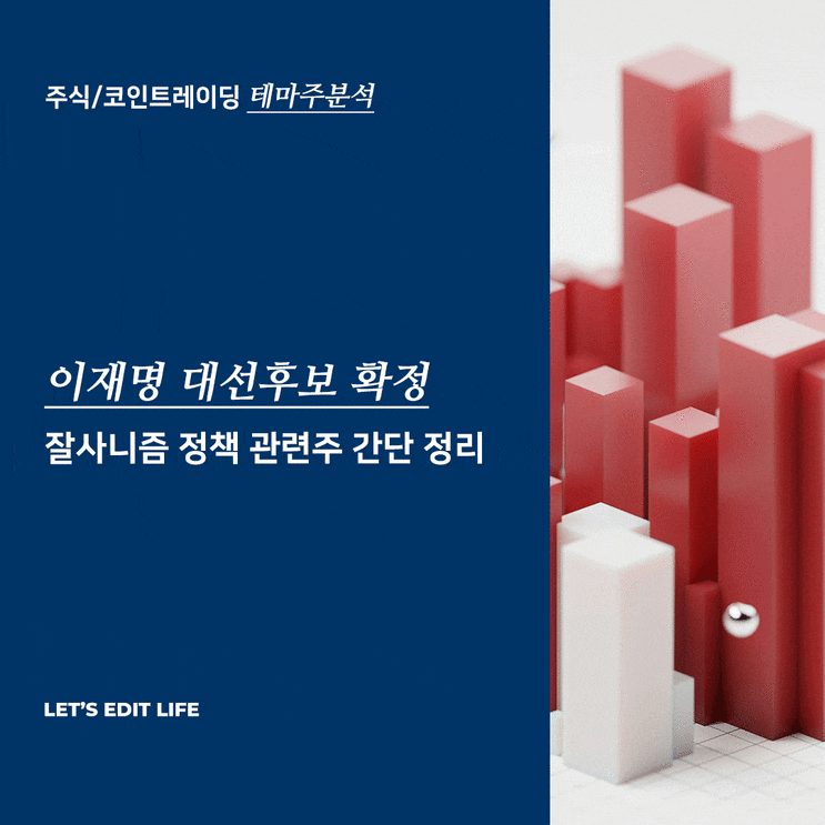 <b>이재명</b> 잘사니즘 <b>정책</b> 수혜 기대 관련주