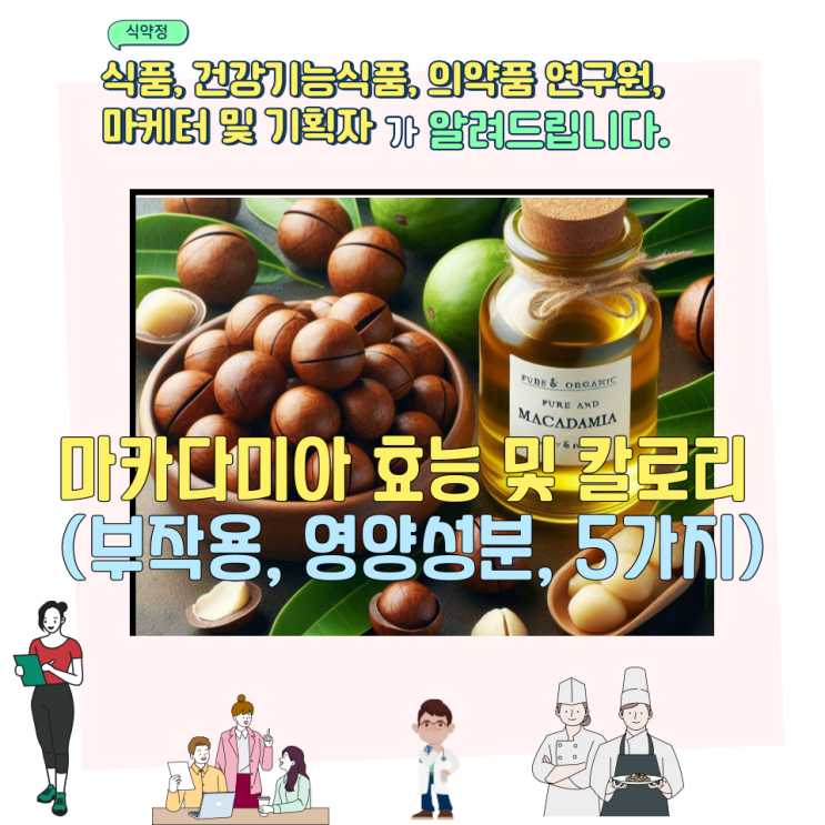  마카다미아 효능 및 칼로리 (부작용, 영양성분, 5가지)