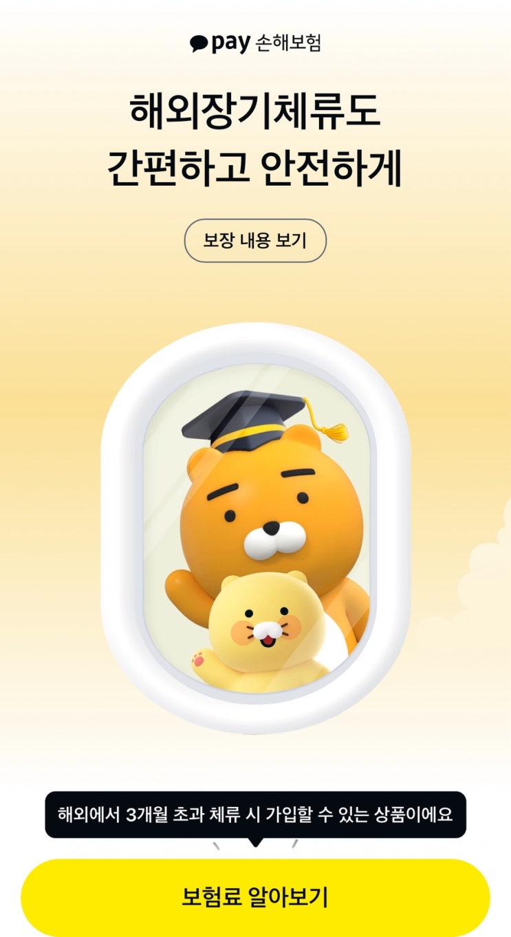 교환학생보험, 카카오페이손해보험 해외장기체류보험으로 안심 준비 끝!