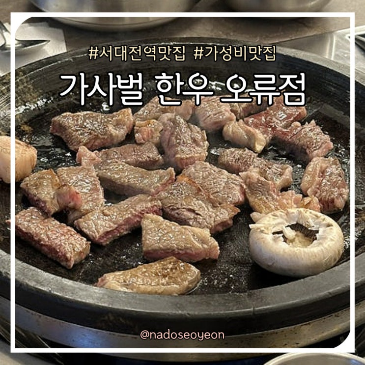  대전 서대전역 가성비 맛집 가사벌 한우 오류점