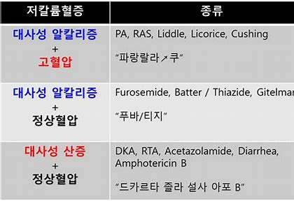 전해질질환 저칼륨혈증