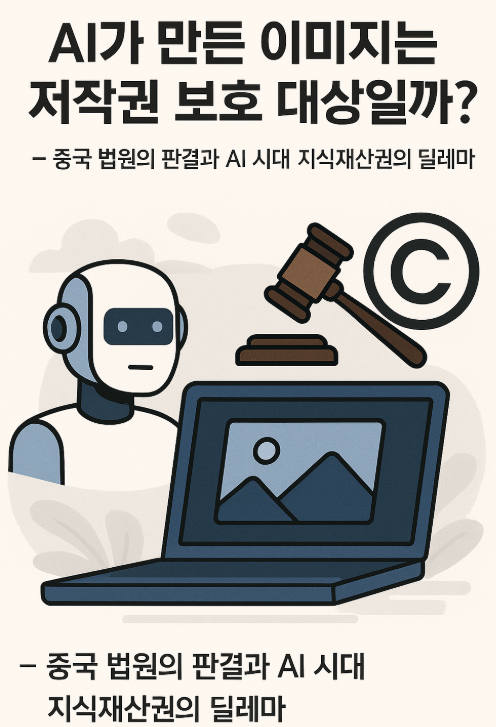  "AI가 만든 이미지는 저작권 보호 대상일까?" - 중국 법원의 판결과 AI 시대 지식재산권의 딜레마