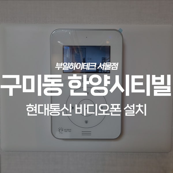  성남 분당구 구미동 한양시티빌 현대통신 비디오폰 교체 설치