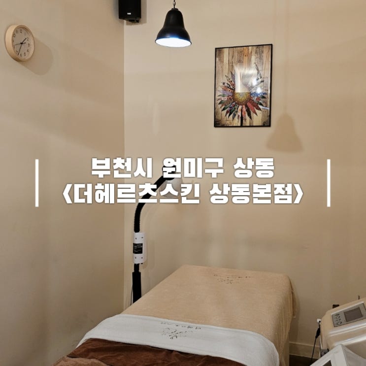  부천 상동 피부관리 에스테틱 더헤르츠스킨 프라이빗 맞춤 관리
