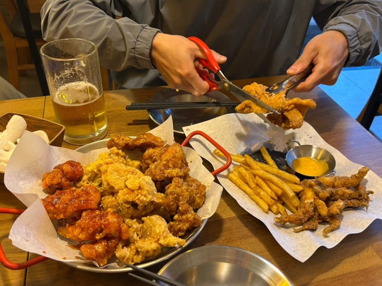  노상치킨&포차 영통점 | 매탄동치킨맛집 수원 술집 포차 노상 순살 3종 통오징어 후기