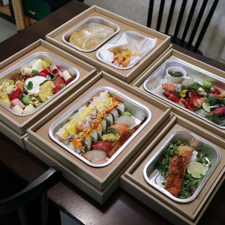  송도 타임스페이스 맛집 아키노주방 일식 집들이 음식 홈파티