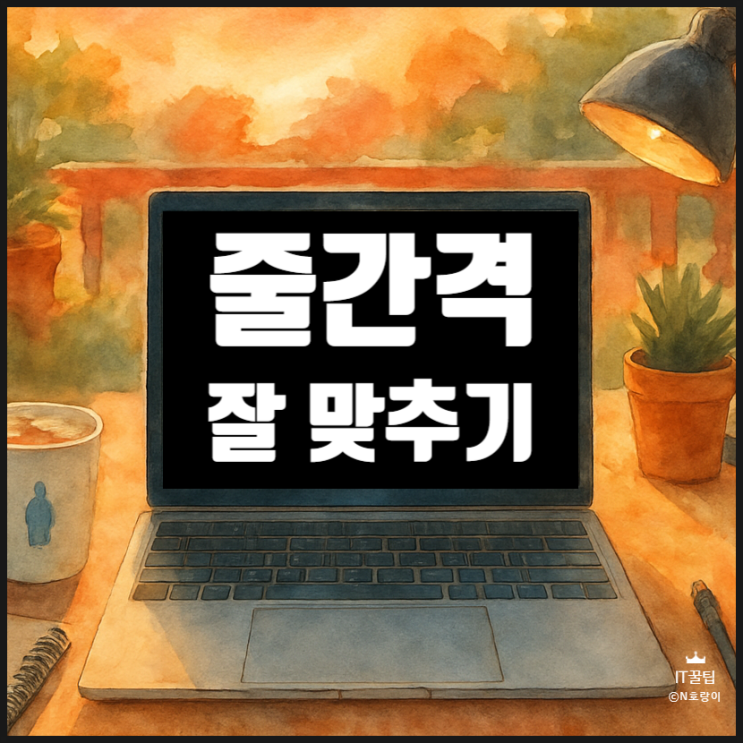 한글 줄간격 맞추기 방법 및 단축키 안내 한글 줄간격 맞추기 방법 및 단축키 안내