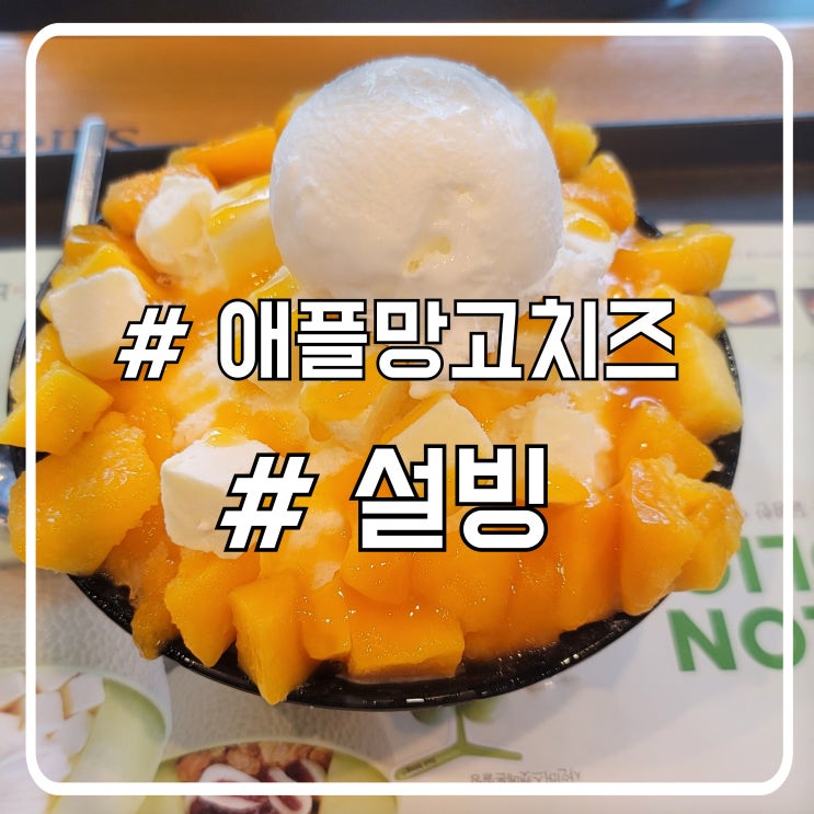  시흥 은계동 빙수 맛집 설빙 애플망고치즈설빙 후기