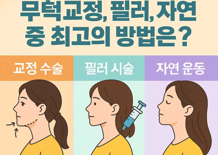  무턱 교정, 필러, 자연 운동법 중 최고의 방법은?