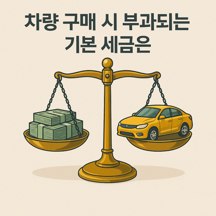  차량구매 세금, 한눈에 정리_취득세,부가가치세, 자동차세 등