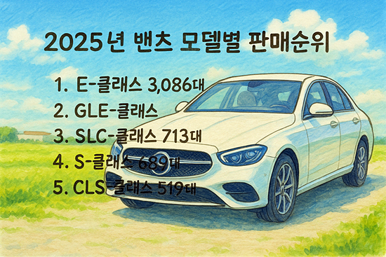  벤츠 모델별 판매순위 2025년3월 정리 트림별 추천내용포함