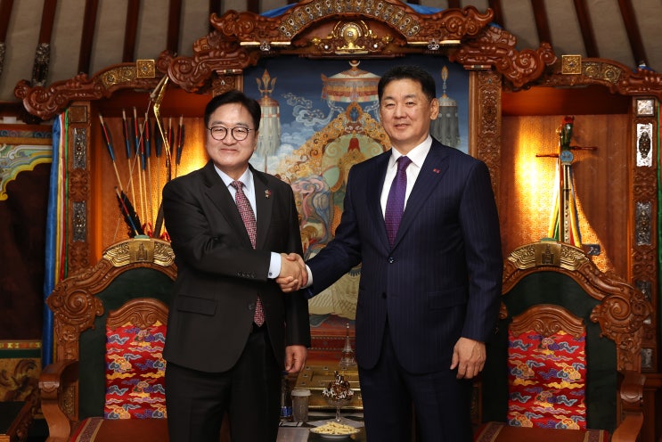 <국회의장실> 우원식 의장, <b>몽골</b> 후렐수흐 <b>대통령</b>... 