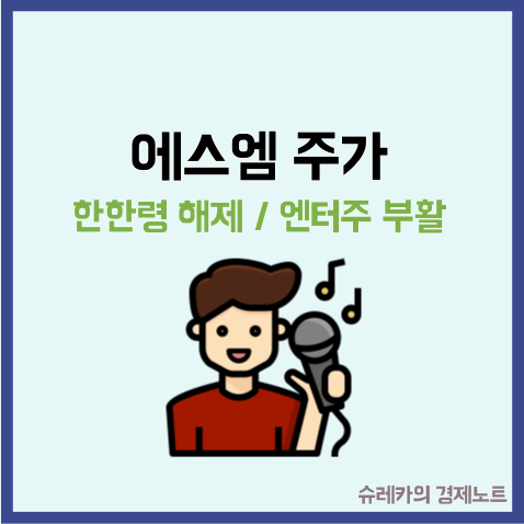  에스엠 주가 한한령 해제? 엔터주의 부활