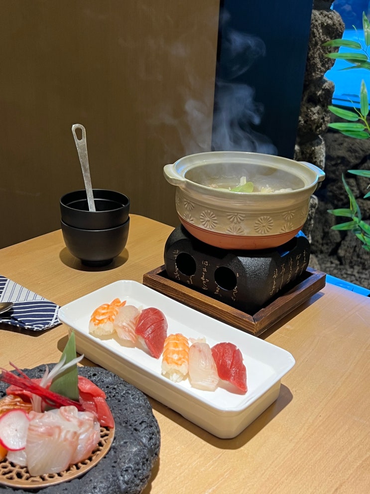  강서구 오마카세 웨일로 더블유다이닝 후기 김포공항 근처 료칸스테이