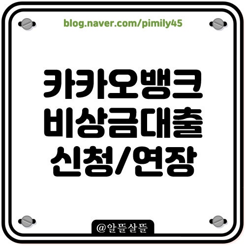 카카오뱅크 비상금대출 연장 조건 방법과 거절 이유 후기