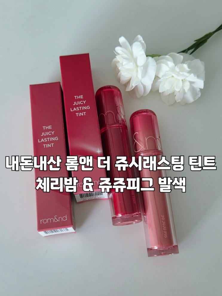  롬앤 쥬시래스팅 틴트 쥬쥬피그 체리밤 발색 내돈내산후기