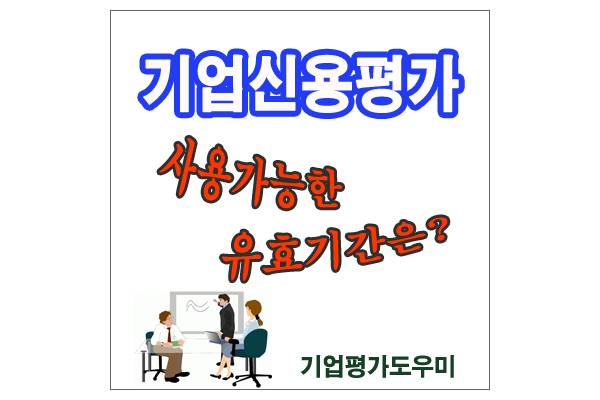  기업신용평가등급확인서를 사용할 수 있는 유효기간