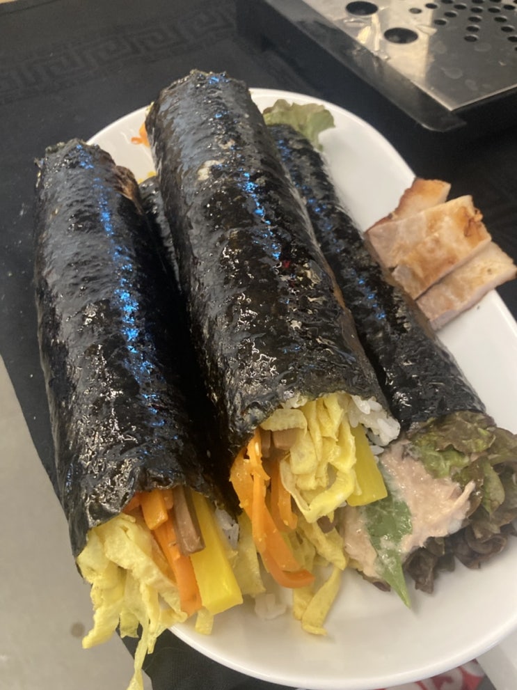  삼겹살 김밥,키토김밥,참치김밥