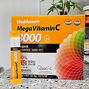 고함량비타민 물에 타먹는 새콤한 맛의 비타블로썸메가비타민c3000mg 마시기