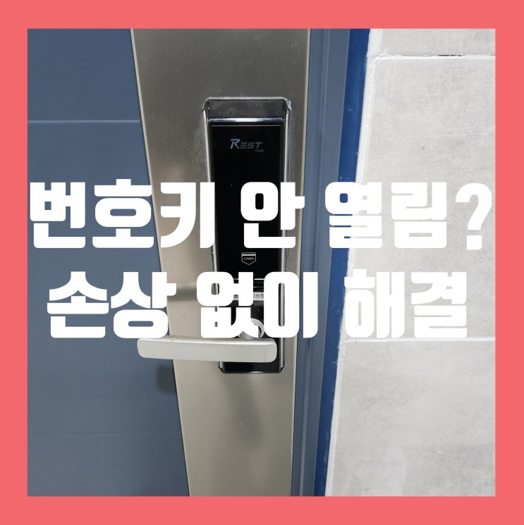  전자 도어락 안열림 비밀번호 분실 잠김 해제 안될때 번호키 여는법 일산 백석동 열쇠