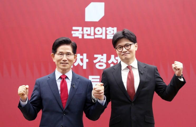 <b>김문수</b>·한동훈, 국민의힘... 홍준표 <b>정계 은퇴</b> 선언 ※2% 부족... 