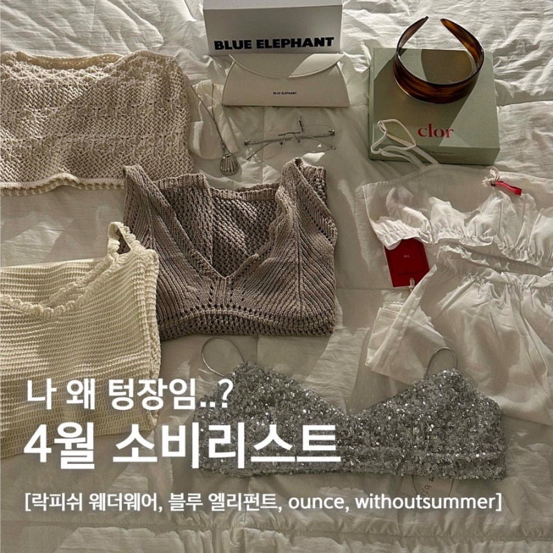 4월 소비리스트 ( 왜 이렇게 많이 샀냐)