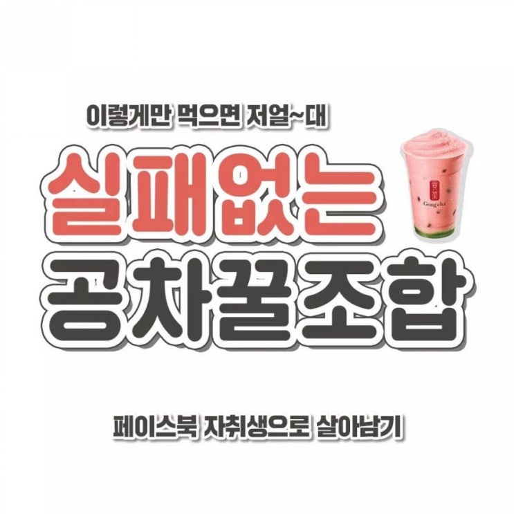  공차 덕후가 추천하는 꿀조합 BEST 공차 이렇게 마셔봤어? 인생조합 공개! 공차 초보를 위한 메뉴 꿀조합 가이드  입문자부터 찐팬까지!