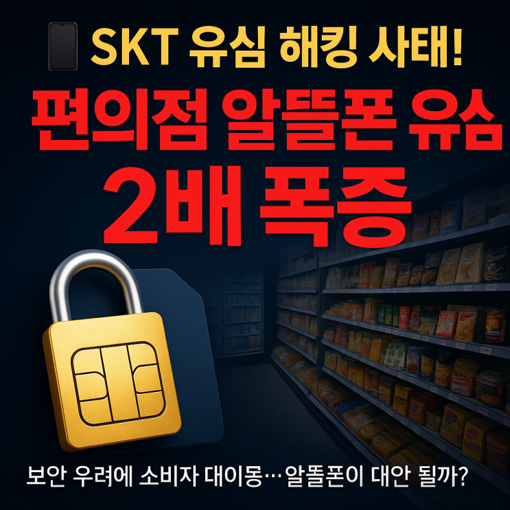  <경제이슈>  SK텔레콤 유심 해킹 사태 이후…편의점 알뜰폰 유심 매출 ‘2배 폭증’