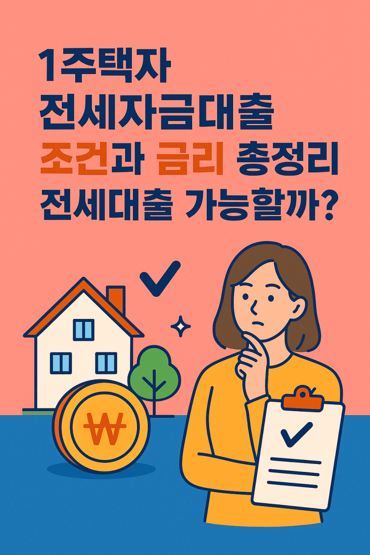  1주택자 전세자금대출 조건과 금리 총정리! 전세대출 가능할까?
