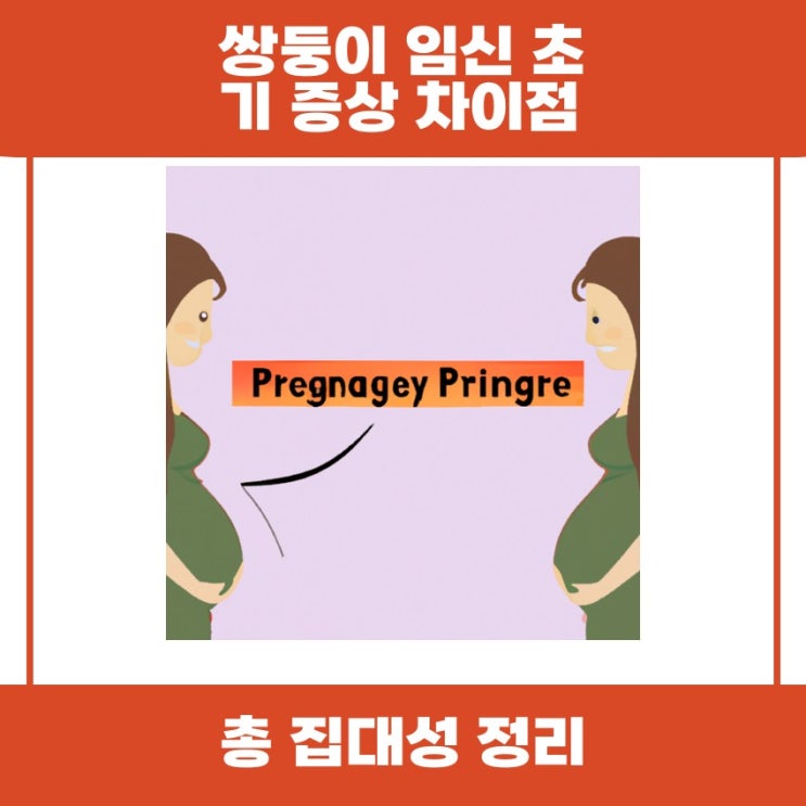  쌍둥이 임신 초기 증상 차이점 함께 살펴볼까요?
