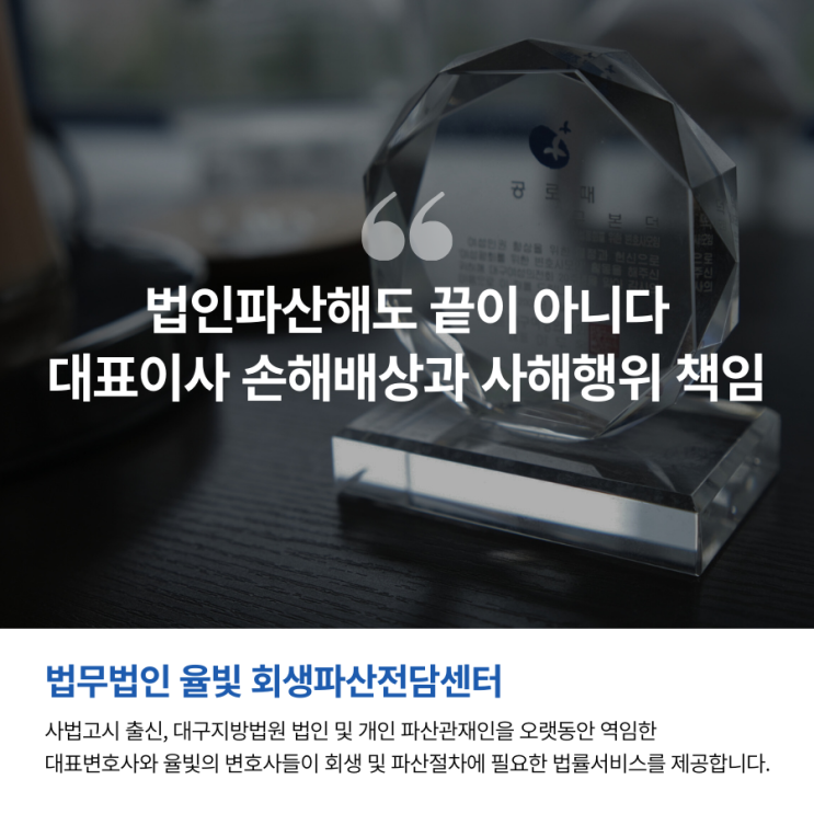  법인파산해도 끝이 아니다 대표이사 손해배상과 사해행위 책임