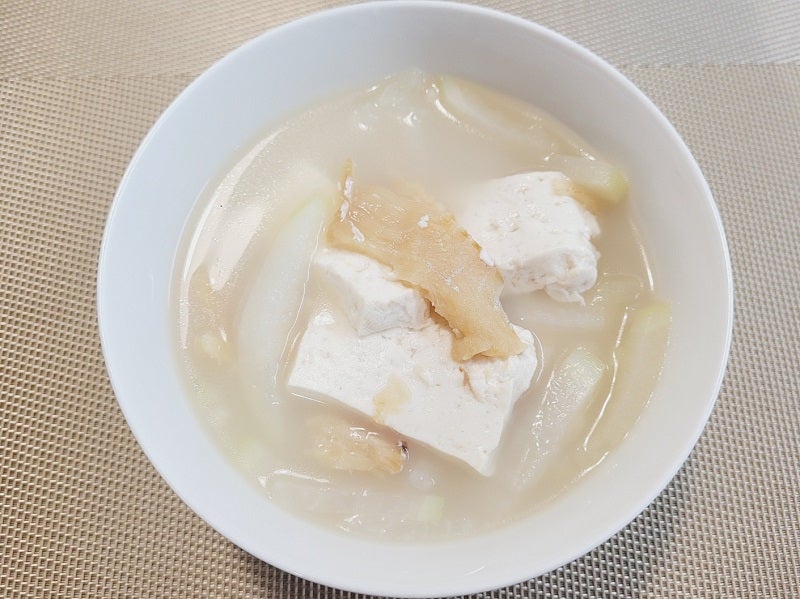 뽀얀 황태무우국 레시피 중년 여성 건강식, 골다공증에 좋은 음식