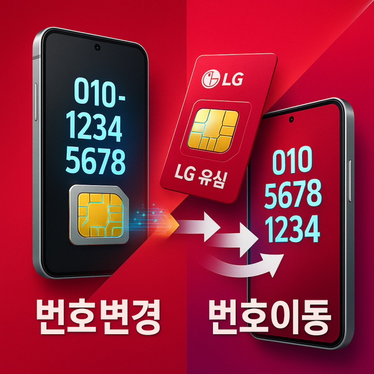  LG선불폰 엘지유심 번호변경 및 이동 차이점️
