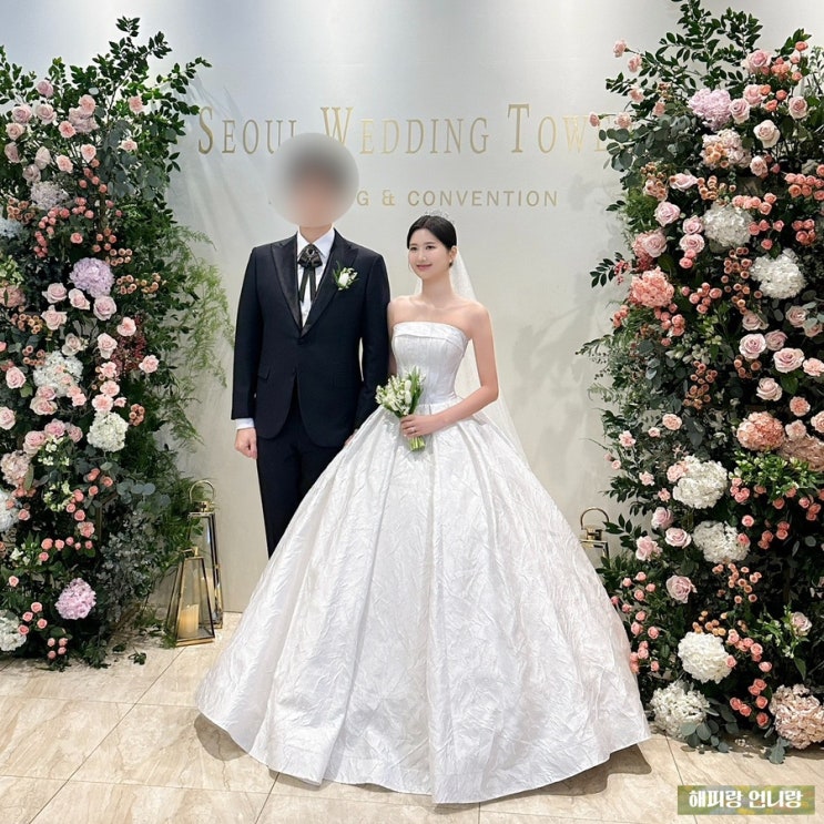  아이테오 자가드실크 드레스 본식 후기, 애브뉴준오 해은부원장 & 은방울 부케