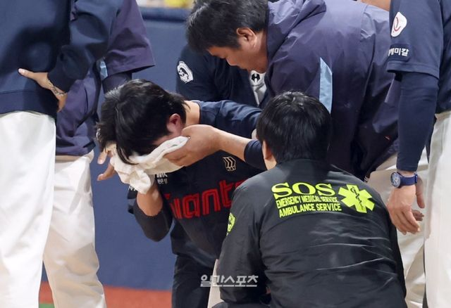  이게 무슨 날벼락인가...눈 부상·사구 후유증 우려되는 전민재→침통한 롯데