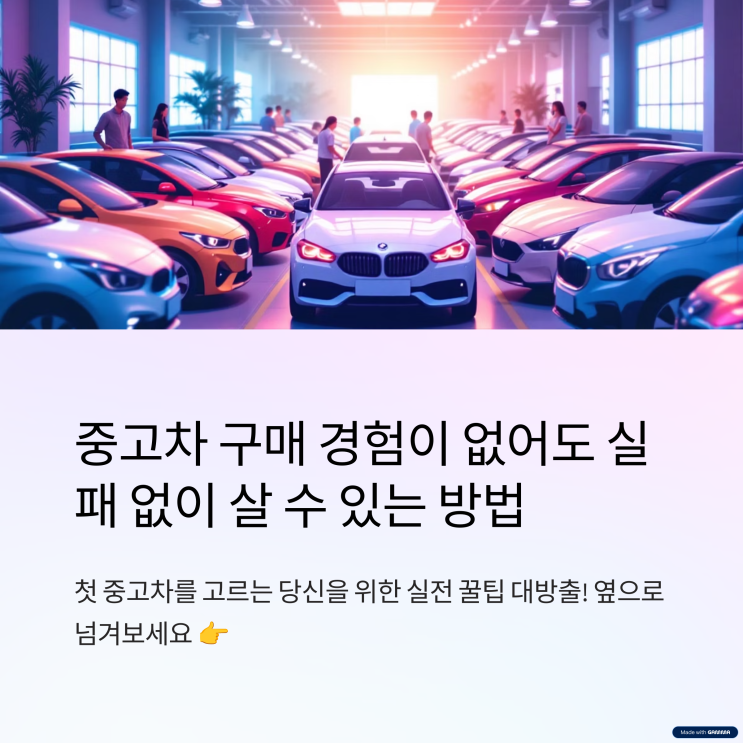  중고차 구매 꿀팁 대방출 (중고차, 구매요령, 실수방지)