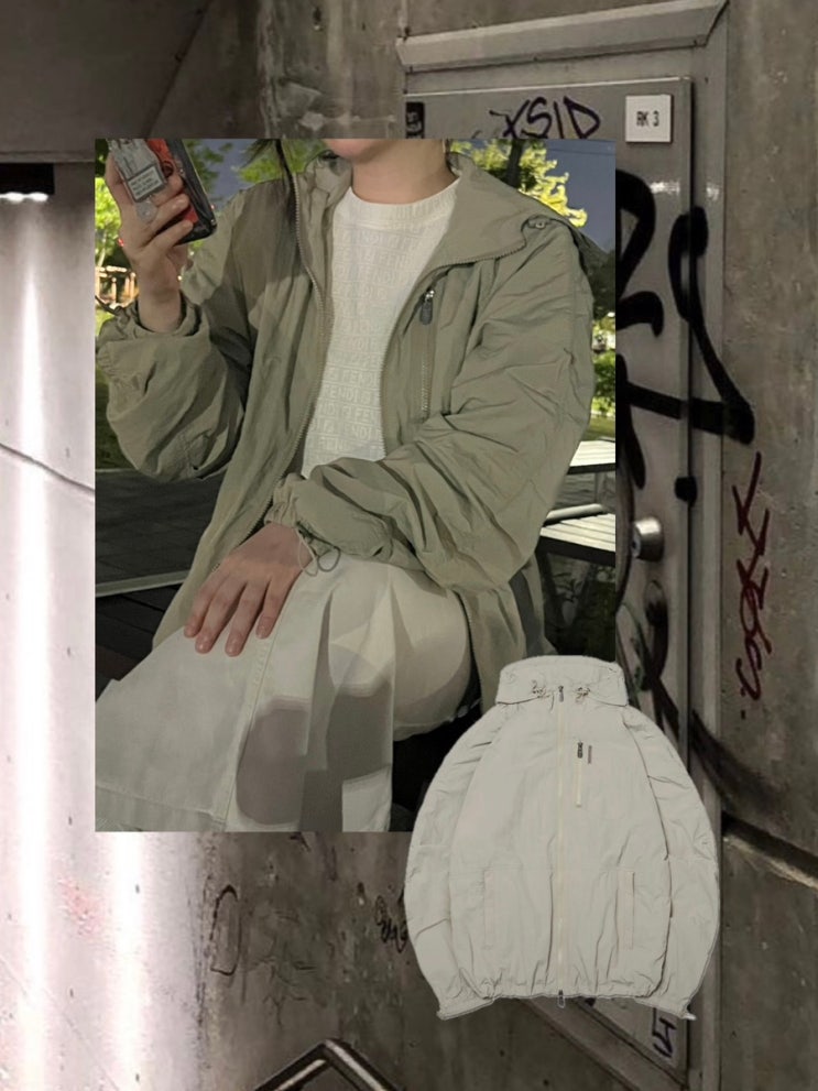  고프코어룩 봄 바람막이 I 노매뉴얼 바람막이 착샷 후기